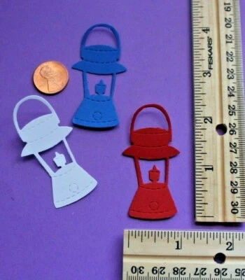 ⛺10 Camping Lantern cardstock paper die cut embellishment scrapbook