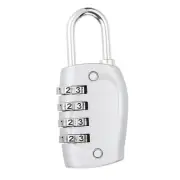 Combination Lock, 4 Digit Outdoor Padlock Waterproof Locker Lock, Silver