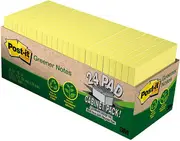 Post-It Greener Notes Canary Yellow 76 x 76mm 24-Pack