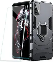 Hybrid Case for Samsung Galaxy A51 4G (6.5''), FORZARMOR Armor Rugged Cell Phone Cover, Galaxy A51 Case with Metal Ring Kickstand Shockproof Military Grade (Black)