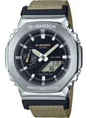Casio G-Shock GM-2100C-5AER Black Dial Beige Fabric Mens Watch