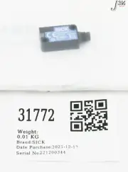31772 SICK INDUCTIVE PROXIMITY SENSOR, 1055453 (NEW) IQ10-03BPSKT0S