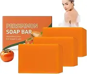 Persimmon Soap For Body Odour Removal,Persimmon Body Wash Bar For Old People Smell, Persimmon Body Wash Soap For eliminating Body Odor, Moisturizing And Soothing Skin (3PCS)