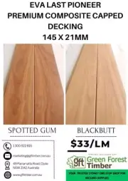 EVA-LAST PIONEER BLACKBUTT 145x21mm PVC COMPOSITE DECK