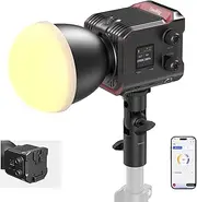 SMALLRIG RC 100B COB Video Light, Bi-Colour Video Light 2700K-6500K, Type-C PD Fast Charging, Built-in Battery Plate, with App Control for Photography and Photo Studio, Standard Version - 4893