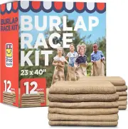 Large Burlap Potato Sack Race Bags, 23X40" Burlap Bags, Outdoor Lawn Games for K