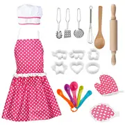 Kids Baking Play Toys Set Cooking Set Chef Costume Kit