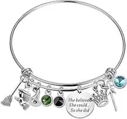[MYOSPARK] Wicked Inspired Musical Gift Wicked Charm Bracelet Elphaba and Glinda Charm Bracelet Broadway Musical Lover Gift