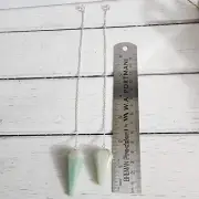 KCGS (2) Amazonite Faceted Crystal Pendulum with Bead End Piece US SELLER