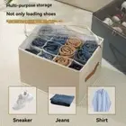 Foldable 12 Grids Shoes Storage Box Dustproof Cabinet Drawer Organizer Bedroom