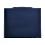 [OneWorld Collection] Mornington Bedhead Queen Blue Velvet