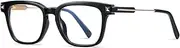 [moomoobird] Blue Light Blocking Glasses for Women Men Metal Square Glasses Frame TR90 Glasses Spring Hinge
