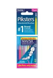Piksters Interdental Brushes Variety 9 Pack (Sizes 000 - 6) FREE POSTAGE
