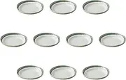 Set of 10 Fuchi Olive's Naburi 6.0 Plates, 8.1 x 7.9 x 1.4 inches (20.5 x 20 x 3.5 cm), Medium Plate, Setomonohonpo