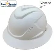 MSA Full Brim C1 Vented Hard hat with 4 pt Ratchet Suspension - White
