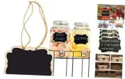 Reusable Chalk Boards Sign Wooden with Smooth Surface for Beverage 24pcs