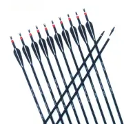 ID 6.2mm Carbon Arrows Archery Bow Feather 28/30/31 Inch Shaft Replaceable