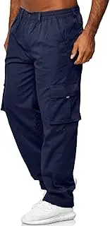 [Generic] Men's Hiking Pants Elastic Waist Zip Off Lightweight Outdoor Work Travel Pants Casual Stretch Tactical Pants with Pockets