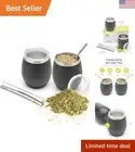 Modern Mate Cup And Bombilla Set Yerba Mate Cup -Yerba Mate Set includes Doub...