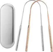 Geli 2 Pack Tongue Scraper for Adults and Child,Reduce Bad Breath, Tongue Scrubber, Easy to Use, Tongue Cleaner for Oral Care & Hygiene