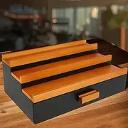 Perfume Storage Display Stand Cologne Organizer Versatile 3 Tiers Cologne Shelf Ccologne Shelf with Drawer Elegant Perfume Organizer Cologne Holder for Lover Man Father Home (Style 2)
