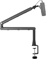 ALSTON Mic Arm Microphone Holder Swivel Suspension Boom Hidden Cable Channels Versatile Desk Clamp Counterweight 1/4“-3/8“-5/8“ Mic Mounts Studio Broadcast Streaming Work