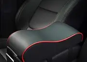 LUMIXE Leather Car Armrest Pad Universal Auto Armrests Car Center Console Arm Rest, for Seat, Box Pad Vehicle Protective Car Styling Armrest Lids(Red)