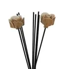 8Pcs Bark Rose Black Stick No Fire Aroma Rattan Reed Diffuser Refill Fragrance