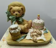 Cherished Teddies Anna "Hooray for You" 1991 Bear with Honey Figurine