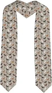 [VPPUR] Cute Horse Print Unisex Adult Graduation Stole Class Of 2024 Shawl Stole Class Celebrations Events
