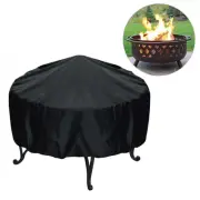 1Pc Round Fire Pit Cover Waterproof And Weather Resistant Cover For Outdoors