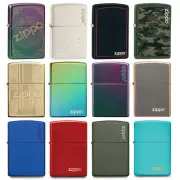 Genuine ZIPPO Lighters Zippo Logo Windproof Flame Refillable Petrol Lighter