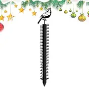 Snow Meter,Deer Bird Design Snow Gauge | Christmas Snow Gauge Outdoor Decoration, Metal Snowfall Snow Depth Measure Ruler for Patio Lawn Yard