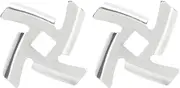 XIASABA 2Pcs Premium Meat Grinder Blade 304 Stainless Steel Grinding Plate Disc Accessory Ideal for 5# B Type Grinder with 8MM Square Hole Crossed Blade (8MM Square Hole Cross Knife)