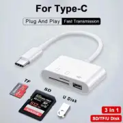 3 In 1 TF SD Memory Card Reader OTG Adapter For Apple iPhone 15 Pro Max