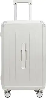 [sdneNest] Carry-on Suitcase Luggage Luggage for Women Suitcsases with Cup Holder Spinner Wheels Hardside Luggage with Lock Carry-on Suitcases Carry On Luggages, 24in, White (White 24in)