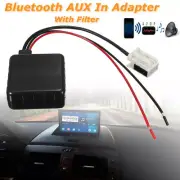 Car Bluetooth Radio Stereo AUX Adapter Receiver Filter Audio Input For E60