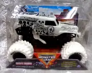 Spin Master MONSTER JAM ~ True Metal 1:24 GRAVE DIGGER Series 15 #6056371 White