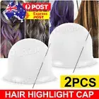 2PCS Professional Reusable Hair Highlight Cap Magic Rubber Streaking with Hook