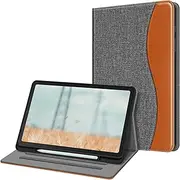 [FINTIE] Case for Samsung Galaxy Tab S6 Lite 10.4 Inch 2024/2022/2020 with S Pen Holder, Multi-Angle Viewing Soft TPU Back Cover with Pocket Auto Wake/Sleep, Denim Gray