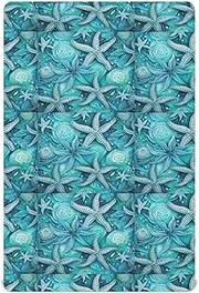 Fitted Crib Sheets for Toddler and Infant Baby Soft Nursery Bed Sheet for Cribs and Toddler Beds 39x27in Submarine Coral Starfish Blue