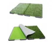 Large 86x68cm Portable Dog Pet Training Potty Patch Grass Toilet Loo Tray