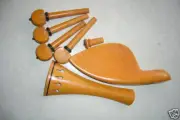 Violin Fittings 5Sets nature boxwood,pegs,tailpiece,chinrests