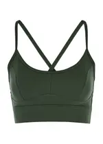 Varley Always Irena Stretch-jersey bra Top, Activewear, Dark Green, L - L (UK14 / L) L (UK14 / L)