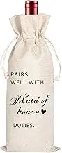 Pairs well with Maid of Honor Duties Wine Bag|Maid of Honor Proposal|Bridesmaid Proposal|Bridesmaid Duties|Bridesmaid Gift Wine Bag|Maid of Honor Gift(11MA16)