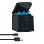 3 Slots Quick Battery Power Charger Cradle for GoPro Hero 9 10 11 12 13 Black