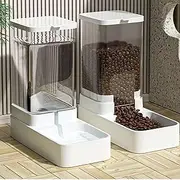 Gravity Pet Feeder and Water Dispenser Set - Automatic Dog Feeder & Cat Water Dispenser for Small to Medium Pets - 3.8L Large Capacity