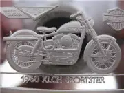 1.4-OZ.999 SILVER BAR1960 SPORTSTER HARLEY DAVIDSON RARE 2ND EDITION 90TH + GOLD