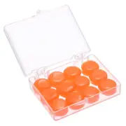 12 Pcs Silicone Earplugs, Ear Plugs for Sleeping Noise Cancelling, Orange