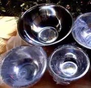 BRAND NEW (Nest of 4) STAINLESS STEEL Mixing Bowls Set Kitchen Prep Serving Aus